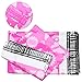 Metronic 100 Pcs 10X13 Poly Mailer Envelopes Shipping Bags Postal Bags Pink Butterfly And Chrysanthemum Designer