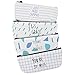 Zicome Canvas Pencil Pen Case Cosmetic Makeup Bag with Sayings, Set of 4