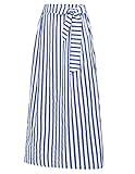Grace Karin Women's Full Length Vertical Striped Long Skirts With Pocket