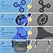 ROYI Upgraded Folding Shopping Cart, Stair Climbing Cart Grocery Laundry Utility Cart with Wheel Bearings