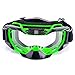 MotorFansClub Motorcycle Motocross MX Dirt Bike Off Road Riding Racing Helmet Goggles(Green)