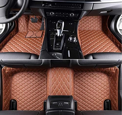 Summir Fit for BMW X3 FE83 2005-2010 Leather Car Floor Auto Mats Waterproof Mat Non Toxic and inodorous (Brown)