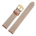 WOCCI Untextured Leather Watch Strap with Gold Buckle, 18mm 20mm 22mm Watch Band Bracelet for Men Women