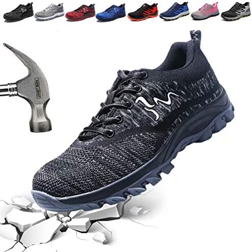 Steel Toe Safety Work Shoes for Men Women Mid-Sole Fashion Outdoor Hiking Sneakers
