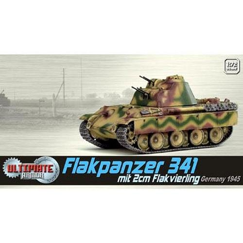 Dragon Models Ultimate Armor Flakpanzer 341 with 2cm Flakvierling Building Kit (Germany 1945), Scale 1/72