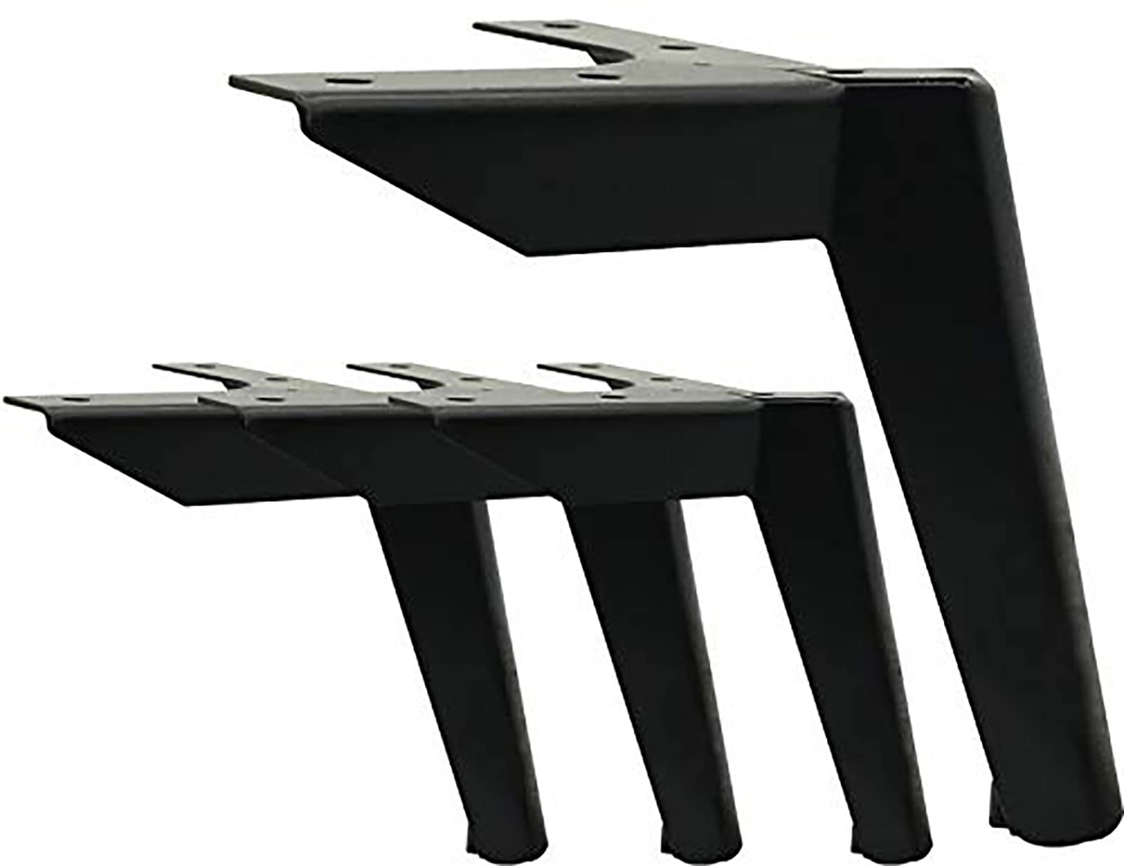 WZCMLJ Pack of 4 Black Furniture Feet, 6 Inches / 15 cm Furniture Feet, Metal Cabinet Feet, DIY Table Legs, Cabinet Feet, for Chairs, Cabinet and Sofa, Other Furniture Legs. (15 cm)