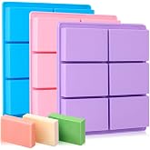 SJ Rectangle Soap Mold Set, 3-Pack 6-Cavity Silicone Soap Molds | For Homemade Craft Soap, Jelly, Chocolate &amp; Ice Cube Trays, Food Grade Silicone, Easy Release, Reusable