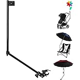 HOBVO Adjustable Golf Umbrella Universal Clamp for Golf Cart,Beach Chair,Stroller,Bleacher,Patio,Fishing (Rod only)