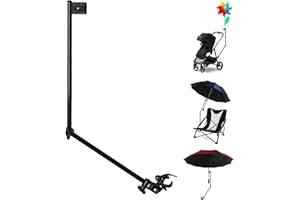 HOBVO Adjustable Golf Umbrella Universal Clamp for Golf Cart,Beach Chair,Stroller,Bleacher,Patio,Fishing (Rod only)