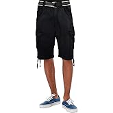 Fried-Denim Mens Everyday Poplin Belted Cargo Fairfax Shorts