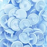 100 Glossy Pastel Blue (B20) Round KAM Plastic Resin Snaps Craft Baby Bib Cloth Diaper