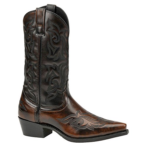 Laredo Men's Hawk Western Boot,Brown/Gold,9 XW US - Thumbnail 5