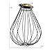 Rustic State Balloon Design Metal Light Cage Guard – Decorative Lamp Shade Black