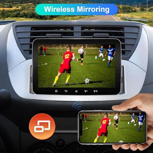 Android Car Radio 1DIN with Navigation 7 Inch Screen Wireless CarPlay & Android Car Play Radio Touch Display with Bluetooth FM WiFi GPS SWC USB 2G + 32G 1 DIN
