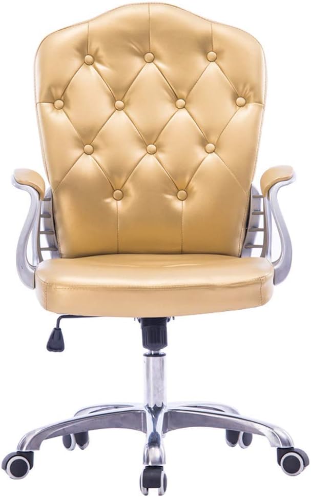 BBAGY Home Task Swivel Chair Reception Computer Chair Office Executive Living room Desk Reception PU Leather Upholstered,Seat Width 52 x Adjustable Height:45~53cm