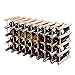 Wood Wine Rack Stackable Storage Storage Display Shelves (40-Bottle)