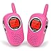 Walkie Talkies for Kids, 22 Channel FRS/GMRS Walkie Talkie 2 Way Radio 3 Miles UHF Walkie Talkies (1 Pair) Pink