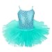FEESHOW Girls Sequins Glitter Ballet Dress Tutu Skirt Leotard Dance Costumes