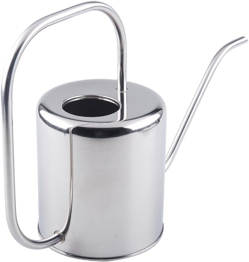 Fasmov 51 Oz Stainless Steel Watering Can Modern Style Watering Pot : Garden & Outdoor