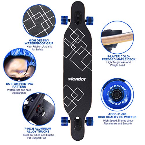 2 Slendor+Through+Longboard+Complete+Skateboard