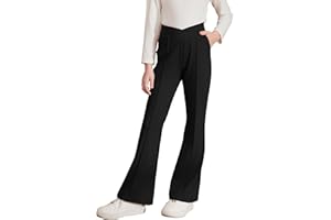 blibean Teen Girls Dress Pants Bell Bottoms School Uniform Leggings Size 6-15 Years
