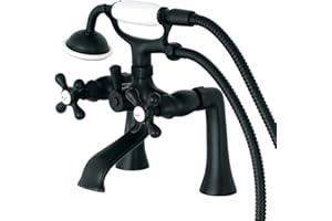 Kingston Brass KS268MB Kingston Clawfoot Tub Faucet, Matte Black 9.13 x 7 x 5.94