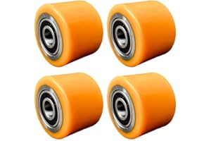 Pallet Truck Rollers,Electric Pallet Truck Roller 80x70mm (Dia 80mm, Width 70mm) Electric Forklift Rollers Load-Bearing Rolle