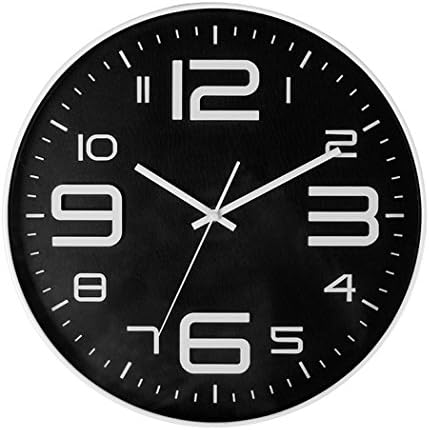 Big 3D Number 12 IN Wall Clock Quiet Sweep Movement Decorative Wall Clocks for Living Room Black by SonYo