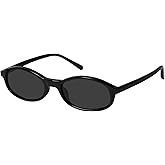 mosanana Trendy Rectangle Oval Sunglasses for Women Retro 90s Small Style MS52586