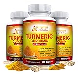 Premium Grade Turmeric Curcumin with BioPerine and 95% Curcuminoids for Optimal Absorption by Pyramid Healthy Living | Anti-inflammatory, Antioxidant | GMP Certified | Made in USA | 120 Veg Capsules
