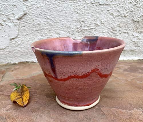 Pink Chopstick Bowl, handmade pottery dinnerware dish - Thumbnail 4