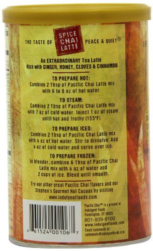 Pacific Spice Chai Latte Mix, 10-Ounce Canisters (Pack of 6)