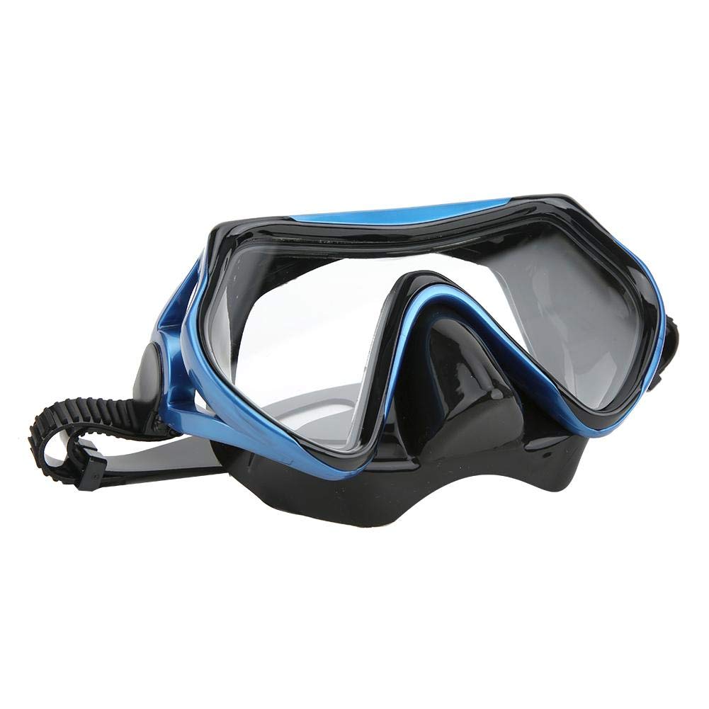 Joyzan Diving Glasses, Snorkeling Goggles Splashproof Dive Mask Equipment Anti Fog Snorkel with Tempered Glass Lens Clear Vision Wide View Comfortable for Adult Underwater Exploration(Blue and Black)