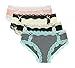 4 Pack: Free to Live Women's All Over Lace Trim Hipster Cotton Panties (Medium)