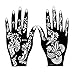 Lady Up 10 Sheets Henna Tattoo Stencils Temporary Tattoo Temples Set Indian Arabian Tattoos Reusable Stickers Stencils Body Art Designs for Hands