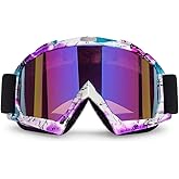 4-FQ Motorcycle ATV Goggles Motocross Windproof Dirt Bike Dustproof Off Road Goggles Scratch Resistant UV400 PU Helmet MX Skiing Protective Safety Racing Glasses