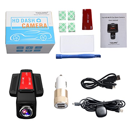 TOGUARD Dash Cam GPS,WiFi Dashboard Camera,Stealth Full HD 1080P Dash Camera,170 Degree Wide