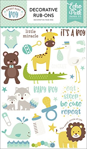 Echo Park Paper Company Sweet Baby Boy Rub Ons