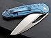 Eafengrow EF39 Folding Pocket Knife with D2 Steel Blade Titanium Alloy Handle Frame Lock Camping Tactical Tool for Outdoor Hiking Survive (EF39-blue)