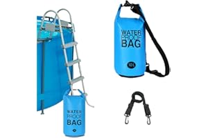 AHPUHTAN Universal Pool Ladder and Step Weights for Above Ground Pools, 10L Waterproof Sand Bags for Pool Steps with Heavy-Duty Nylon Handle, Work with Above Ground and in-Ground Pool Ladder (1)