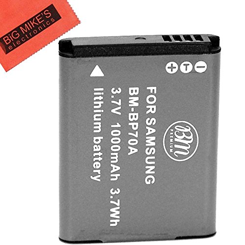 BM Premium BP-70A, BP70A Battery for Samsung DV150F, ES65, ES70, ES80, MV800, PL120, PL170, PL20, PL200, PL80, SL50, SL600, SL605, SL630, ST65, ST66, ST80, ST90, ST95, ST100, ST150F, ST700, TL105, TL110, TL205, WB30F, WB35F, WB50F Digital Camera