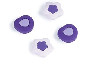 GeekShare Cute Silicone Joy con Thumb Grip Caps, Joystick Cover,4PCS - Cream Heart Dark Version (for PS5)