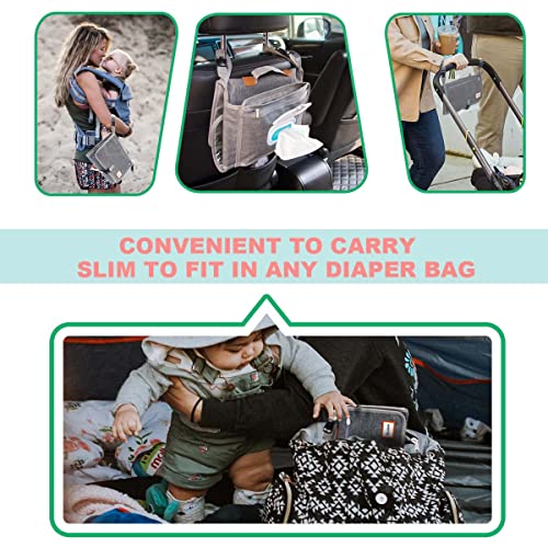 Portable Diaper Changing Pad with Padded Head Rest, Compact Travel