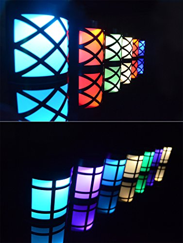 Colorful Change Wireless Solar Motion Sensor Light Upgrade Waterproof Security Lights, Powerful Safelight for Outdoors, Outside Wall, Garden, Patio, Yard, Pathway Outdoor Christmas Lamp (N763D-W) - Thumbnail 7