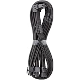 CableMod RT-Series Pro ModMesh Sleeved 12VHPWR 90&deg; StealthSense PCI-e Cable for ASUS/Seasonic/Phanteks - Variant A (Black, 16-pin to Triple 8-pin, 60cm)