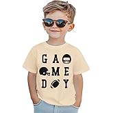KEKEMI Football Shirts for Toddler Baby Boys Funny Game Day T-Shirt Ballgame Outfit Football Fans Gift Tees Cute Sports Tops