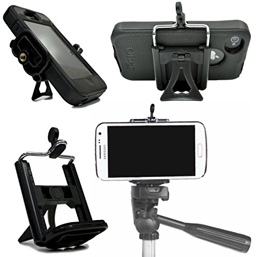 Cell Phone Tripod Adapter Mount and Desk Stand Holder for iPhone 7 SE 6S 6S Plus 6 6 Plus 5S 5C 5 4S 4 Samsung Galaxy S8 S7 S7 Edge S6 S5 S4 S3 S2 and more by DaVoice