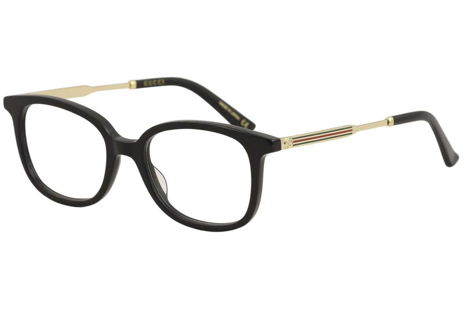 gucci black and gold eyeglasses