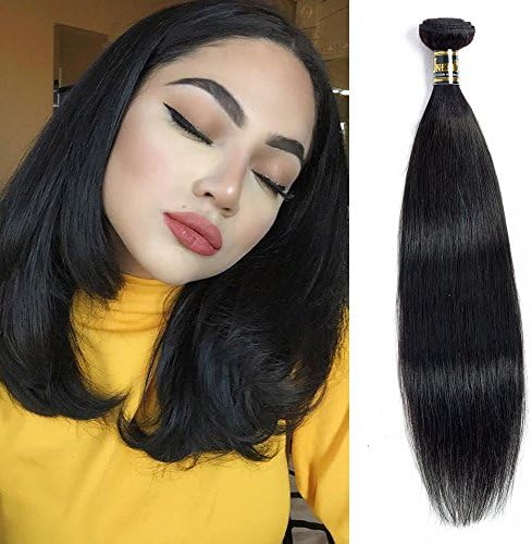 Uneed Hair 8A Straight Brazilian Virgin Human Hair 1Bundle Unprocessed Brazilian Virgin Straight Human Hair Weave 12" Natural Color