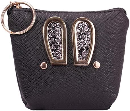 SIMPLE POCKET Women Girl Purse Key Case Wallet Bunny Style Black
